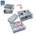 wholesale durable grey 3 pcs folding storage box for bra